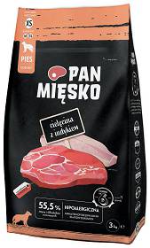 Pan Mięsko Pies Extra Small Adult Sucha karma z cielęciną i indykiem 3kg