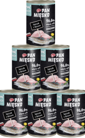 Pan Mięsko Kot Adult Mokra Karma kurczakiem i dorszem 12x400g PAKIET