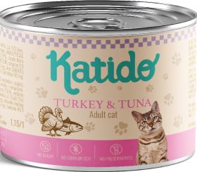 Katido Adult Turkey & Tuna Mokra Karma z indykiem i tuńczykiem dla kota 200g