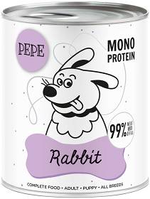 Paka Zwierzaka Pies PEPE Rabbit Mokra karma z królikiem 800g