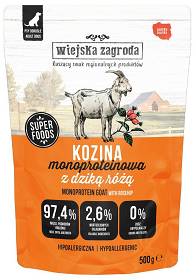 Wiejska Zagroda Mokra Karma Monoproteinowa z koziną dla psa 500g SASZETKA