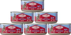 Carnilove Kitten Adult Turkey&Salmon Pate Mokra Karma z indykiem i łososiem 12x100g PAKIET
