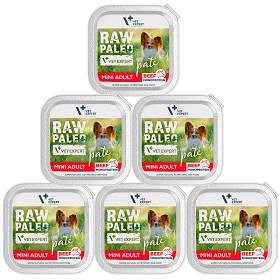 VetExpert Raw Paleo Pate Adult Mini Mokra Karma z wołowiną dla psa 24x150g PAKIET