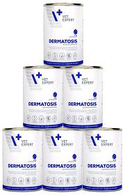 VetExpert Dermatosis Adult  Mokra Karma z łososiem dla psa 6x400g PAKIET