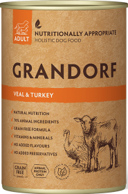 Grandorf Veal&Turkey Mokra Karma z cielęciną i indykiem dla psa 400g