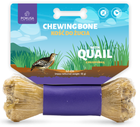 Pokusa Pies Feel The Wild Chewing Bone Kość z przepiórką dł. 12cm