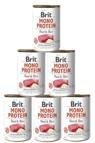 Brit Mono Protein Pies Beef & Rice Mokra Karma z wołowiną i ryżem 6x400g PAKIET