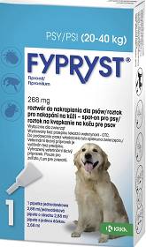 KRKA Fypryst Spot On krople na pchły i kleszcze dla psa 20-40kg dla psa (1 pipeta 2.68ml)