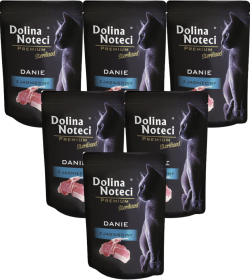 Dolina Noteci Kot Premium Adult Sterilised Danie z jagnięciny Mokra Karma 10x85g SASZETKA