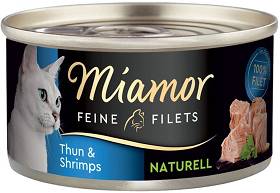 Miamor Feine Filets Naturell Kot Mokra Karma z tuńczykiem i krewetkami w sosie dla kota 80g