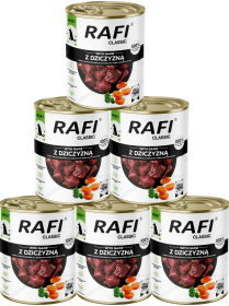 Rafi Classic Pies Mokra Karma z dziczyzną 12x800g PAKIET