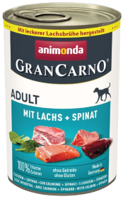 Animonda Pies GranCarno Adult Mokra Karma z łososiem i szpinakiem 400g
