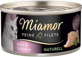 Miamor Feine Filets Naturell Kot Mokra Karma z kurczakiem i szynką w sosie dla kota 80g