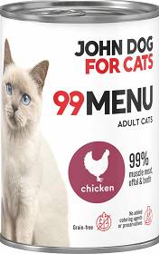 John Dog for Cats 99 MENU Adult Chicken Mokra Karma z kurczakiem dla kota 400g
