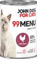 John Dog for Cats 99 MENU Adult Chicken Mokra Karma z kurczakiem dla kota 400g