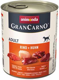 Animonda Pies GranCarno Adult Mokra Karma z wołowiną i kurczakiem 800g
