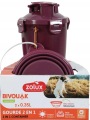 Zolux Bivouak Bidon 2w1 z miseczkami dla psa 2x350ml kolor czerwony