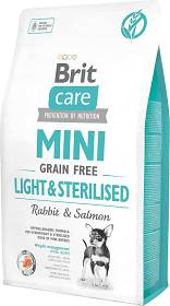 Brit Care Grain Free Pies MINI Light & Sterilised Rabbit & Salmon Sucha Karma z królikiem i łososiem 2kg