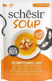 Schesir Soup Adult Tuna&Pumpkin in Broth Mokra Karma z tuńczykiem i dynią chewką dla kota 40g