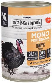 Wiejska Zagroda Kot Kitten Monoproteinowa Mokra karma z indykiem 400g