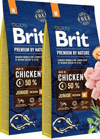 Brit Premium by Nature Pies Medium Junior Sucha Karma 2x15kg DWU-PAK