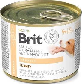 Brit Veterinary Diet Pies Hepatic Turkey&Pea Mokra Karma z indykiem 200g