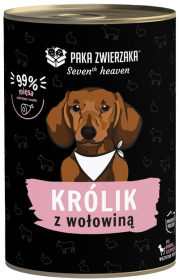 Paka Zwierzaka Pies Seventh Heaven Rabbit & Beef Mokra karma z królikiem i wołowiną 400g