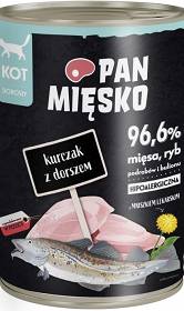 Pan Mięsko Kot Adult Mokra Karma kurczakiem i dorszem 400g