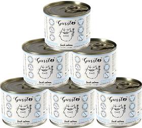 Gussto Fresh Kot Salmon Mokra karma z łososiem 6x190g PAKIET