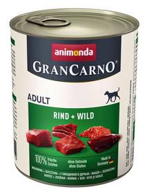 Animonda Pies GranCarno Adult Mokra Karma z wołowiną i dziczyzną 800g