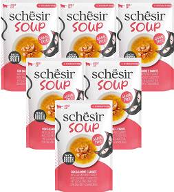 Schesir Soup Adult Salmon&Pumpkin in Broth Mokra Karma z łososiem i dynią dla kota 12x40g PAKIET