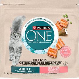 Purina ONE Bifensis Kot Adult Sucha Karma z łososiem 1.1kg