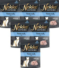 Nekko Supreme Adult Mokra Karma z tuńczykiem dla kota 12x70g (bulion) PAKIET