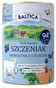 Baltica Smaki Regionów Junior Mokra Karma z jagnięciną i cielęciną dla szczeniaka 400g