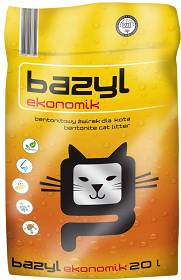 Bazyl Ag+ Ekonomik Żwirek bentonitowy bezzapachowy poj. 20l