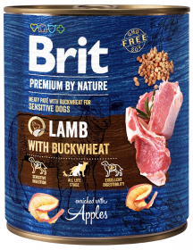Brit Premium by Nature Pies Lamb with Buckwheat Mokra karma z jagnięciną i gryką 800g