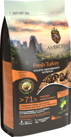 Ambrosia Mediterranean Senior Light Fresh Turkey Sucha Karma z indykiem dla psa 5kg