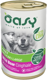 Oasy One Protein Adult Medium/Large Wild Boar Mokra Karma z dziczyzną dla psa 400g