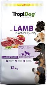 Tropidog Premium Adult Lamb Sucha Karma z jagnięciną dla psa 12kg